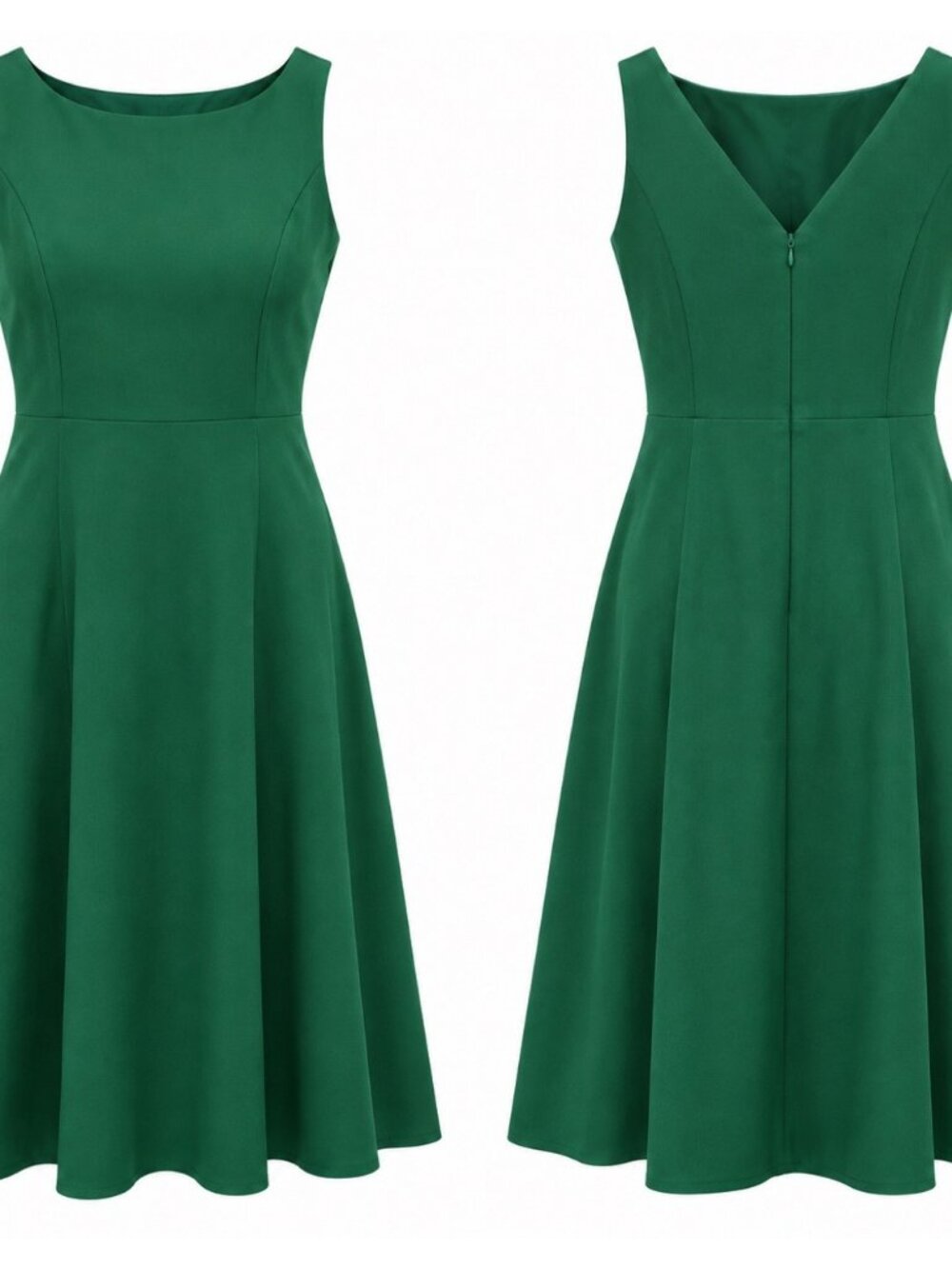 Ann Taylor Emerald Green Fit-and-Flare Dress 2